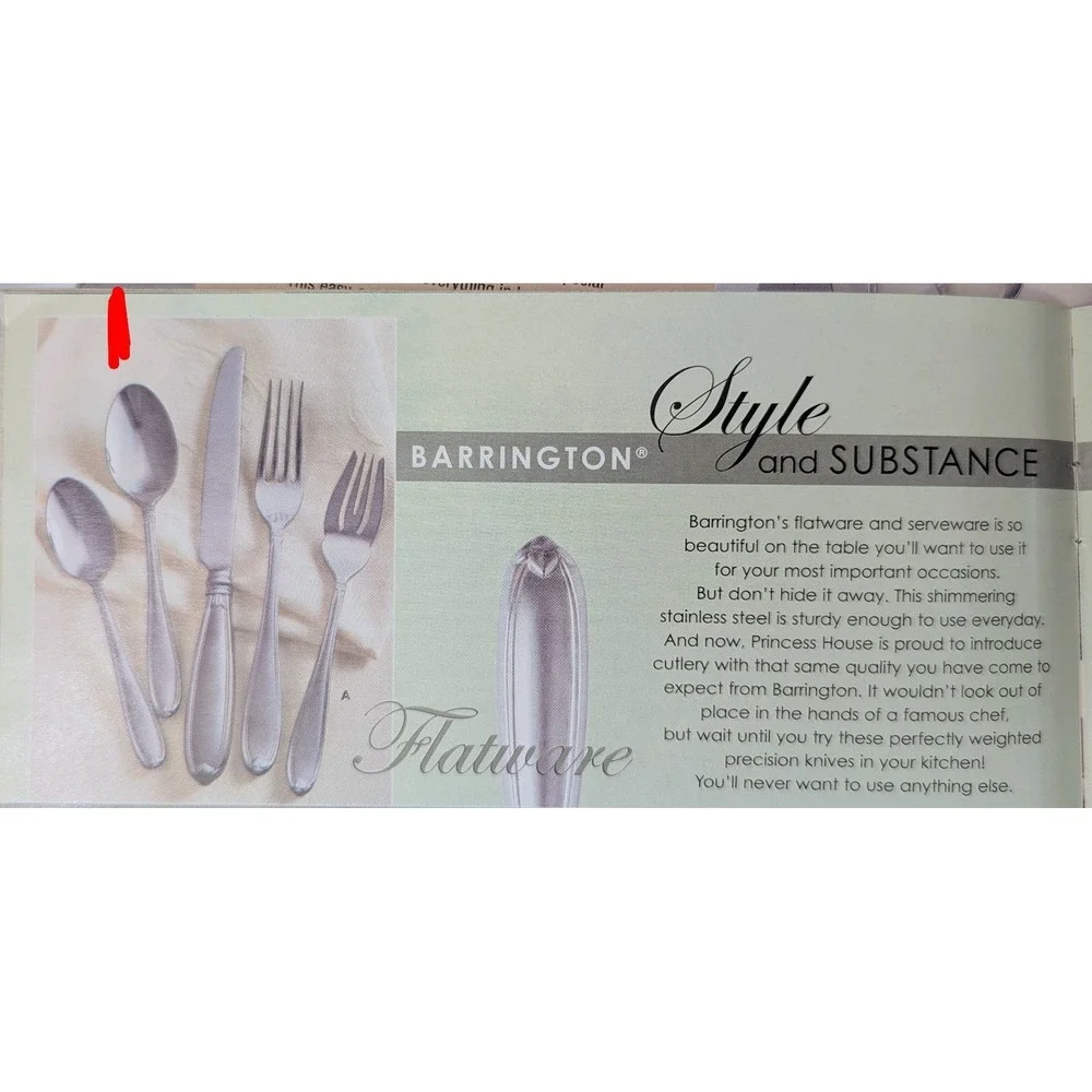 Princess House BARRINGTON Round Soup Spoon Unused 18/10 Stainless Flatware 6 3/4